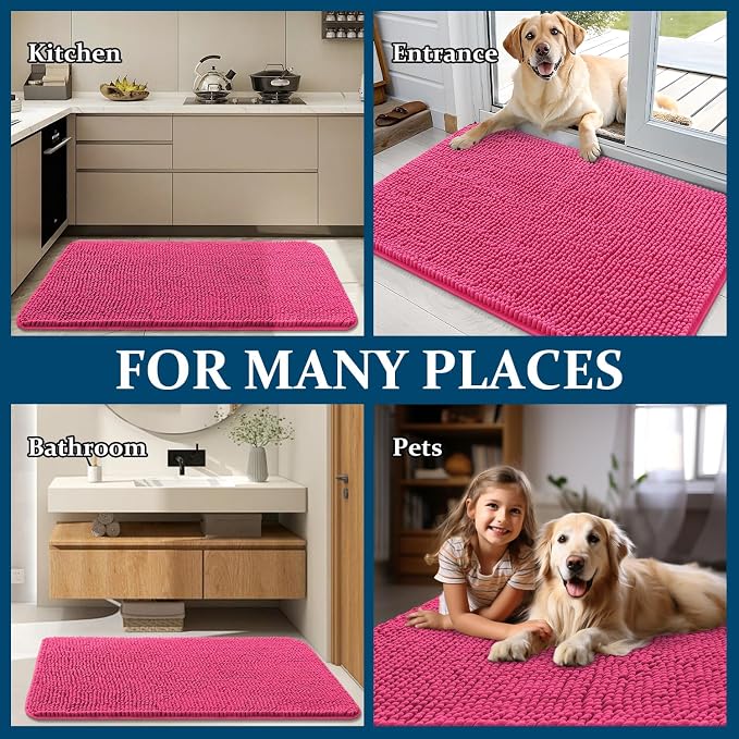 OLANLY Dog Door Mat for Muddy Paws 32x20, Absorbs Moisture and Dirt, Absorbent - Image 8
