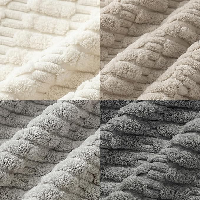 Fancy Homi Set of 4 Grey and White Decorative Throw Pillow Covers 14x14 Inch - Image 5