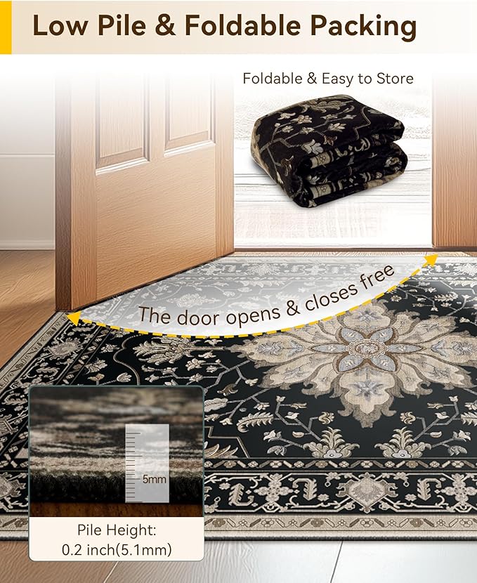 Area Rugs 3'x9' Runner Rug Non Slip Washable - Image 5