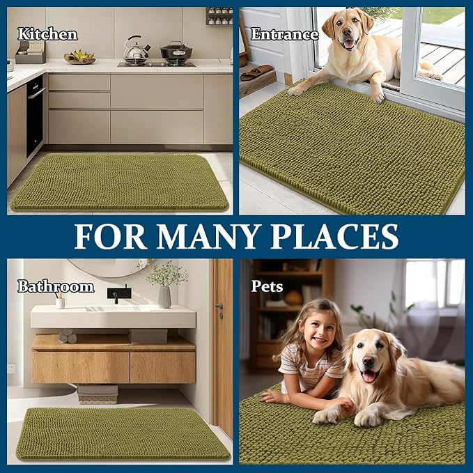 OLANLY Dog Door Mat for Muddy Paws 44x24, Absorbs Moisture and Dirt, Absorbent - Image 8