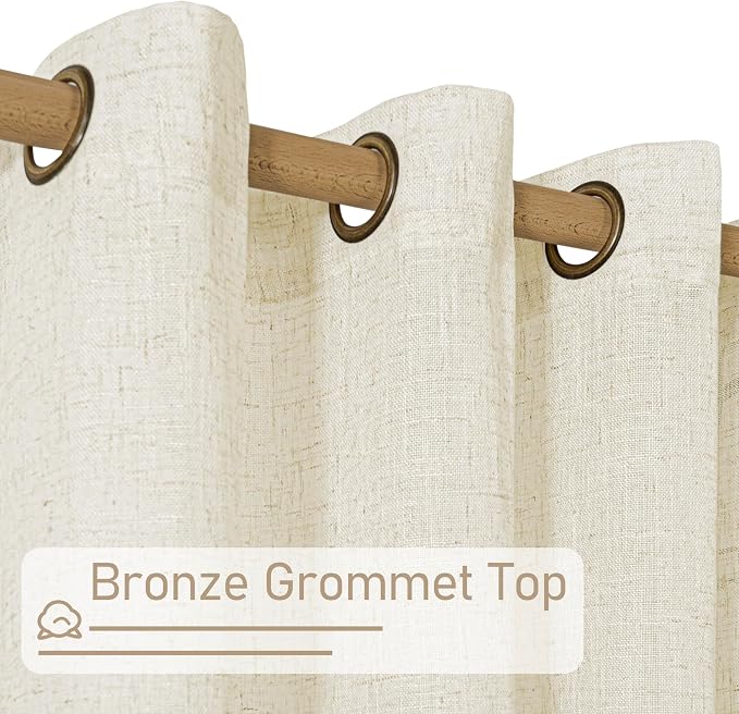 LAMIT Linen Sheer Curtains 84 Inches Long - Image 3