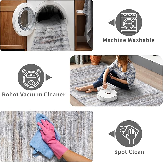 4x10 Wide Washable Runner Rug: Easy-to-Clean Runners - Image 3