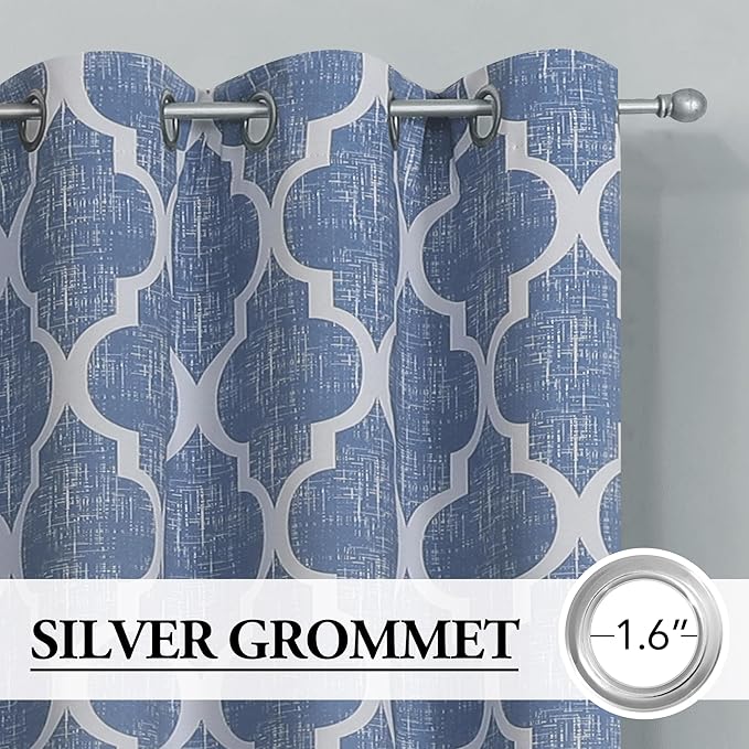 Beauoop 100% Blackout Curtains 108 Inches Long 2 Panels - Image 2
