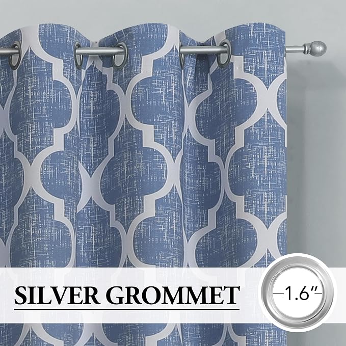 Beauoop 100% Blackout Curtains 84 Inches Long 2 Panels - Image 2