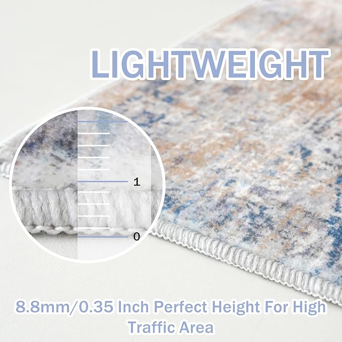 IOHOUZE Abstract Runner Rug 3x12 Ft Washable Runners - Image 5