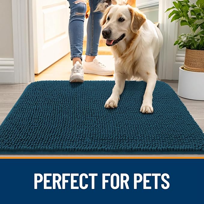 OLANLY Dog Door Mat for Muddy Paws 32x20, Absorbs Moisture and Dirt, Absorbent - Image 6