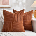 Fancy Homi 2 Packs Rust Boho Decorative Throw Pillow Covers 18x18 Inch by Fancy+Homi