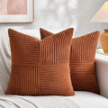 Fancy Homi 2 Packs Rust Euro Decorative Throw Pillow Covers 28x28 Inch by Fancy+Homi