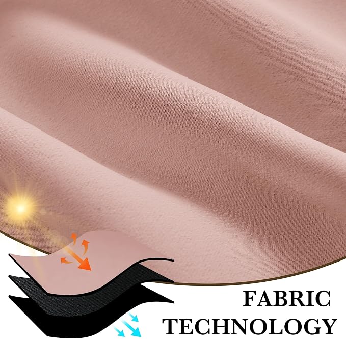 RYB HOME 100% Blackout Basement Curtains 24 inches Long, Heat & UV Blocking - Image 7