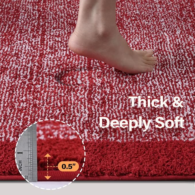 70x24 Long Bathroom Rugs Washable Non Slip, Soft Absorbent Quick Dry Mats - Image 4