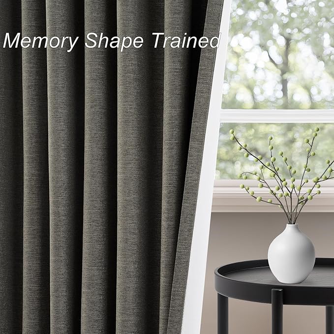94 Inch Long Gray Blackout Curtains - Image 2