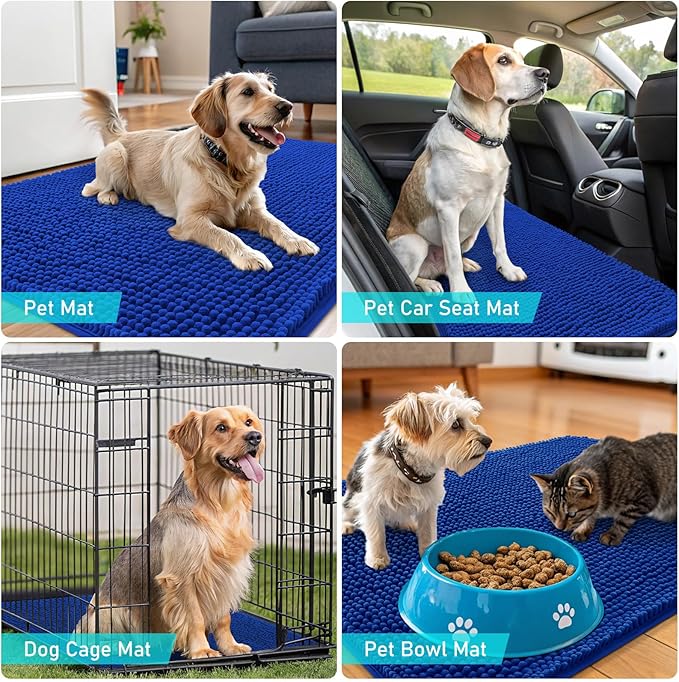 OLANLY Dog Door Mat for Muddy Paws 44x32, Absorbs Moisture and Dirt, Absorbent - Image 7