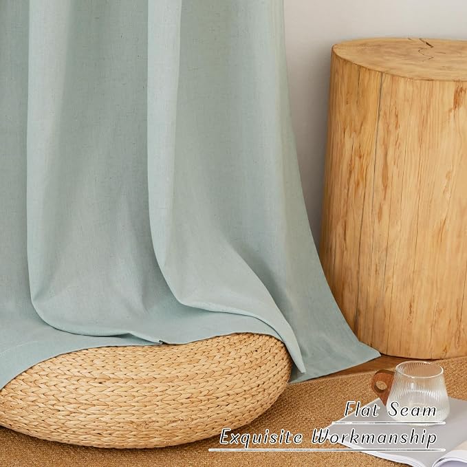 NICETOWN Rustic Linen 132 inch Long Curtains - Image 8