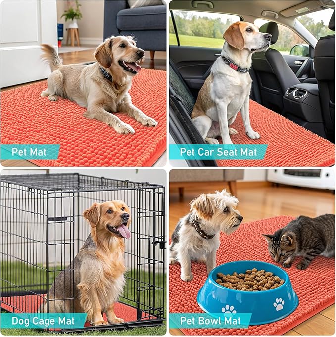 OLANLY Dog Door Mat for Muddy Paws 36x24, Absorbs Moisture and Dirt, Absorbent - Image 7