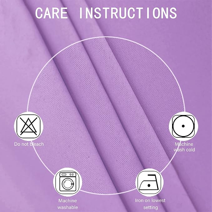 LEMOMO Blackout Curtains 42 x 84 inch/Lavender Curtains Set of 2 Panels/Thermal - Image 4