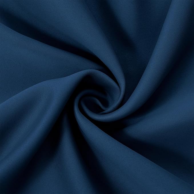LEMOMO Navy Blue Blackout Curtains/52 x 45 Inch/Set of 2 Panels Room Darkening - Image 5