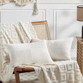 Fancy Homi 2 Packs Cream White Lumbar Decorative Throw Pillow Covers 14x22 Inch by Fancy+Homi