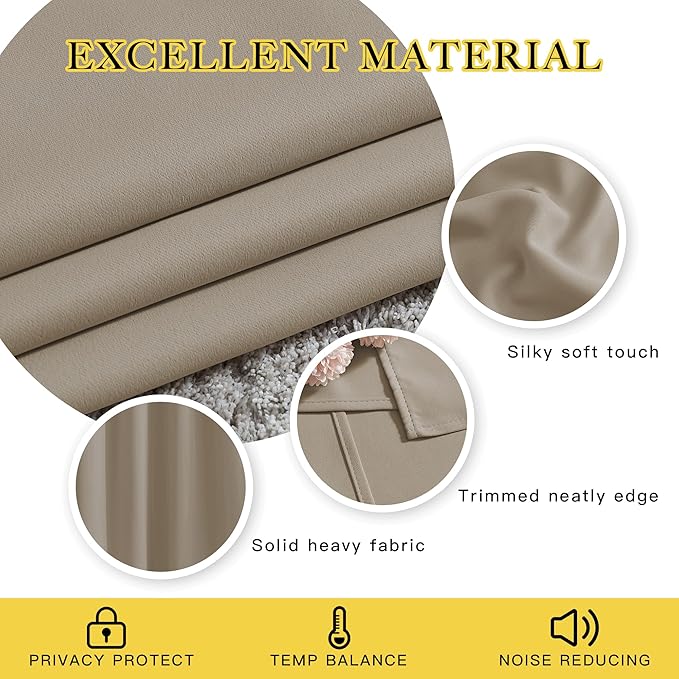 NICETOWN Bedroom Curtains Blackout Draperies - Image 3