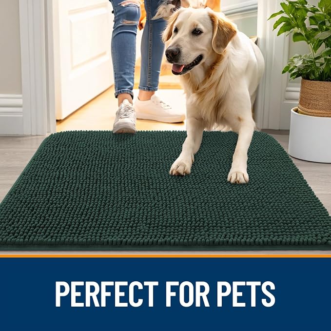OLANLY Dog Door Mat for Muddy Paws 59x32, Absorbs Moisture and Dirt, Absorbent - Image 6