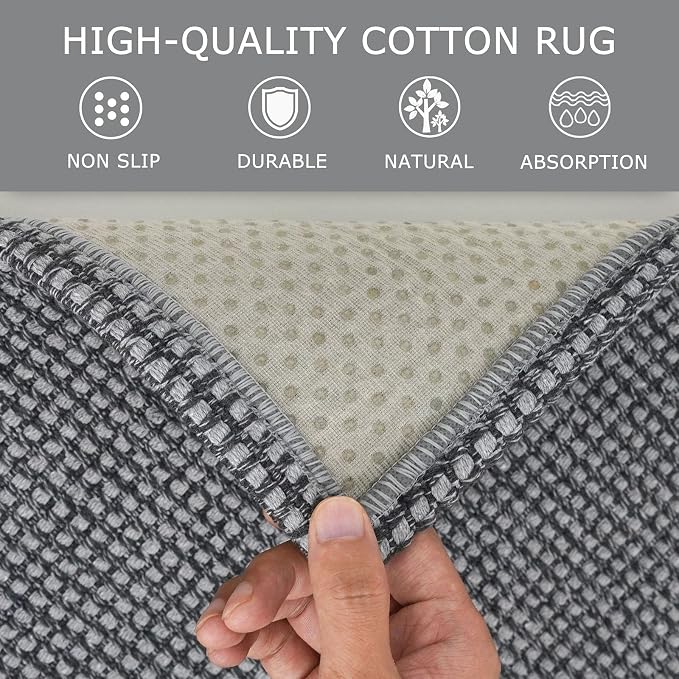KOZYFLY Rugs for Entryway 3x5 ft Washable Area Rug Non Slip Rubber Backed Entry - Image 6