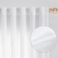 MYSKY HOME White Curtains for Living Room, Semi Sheer Curtains & Drapes Light by MYSKYHOME