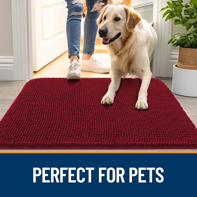OLANLY Dog Door Mat for Muddy Paws 40x32, Absorbs Moisture and Dirt, Absorbent - Image 6
