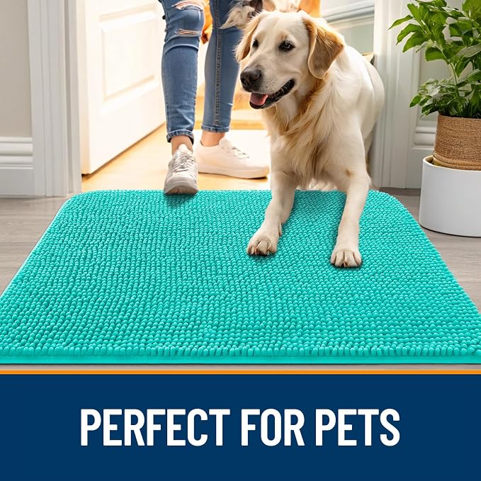 OLANLY Dog Door Mat for Muddy Paws 32x20, Absorbs Moisture and Dirt, Absorbent - Image 6