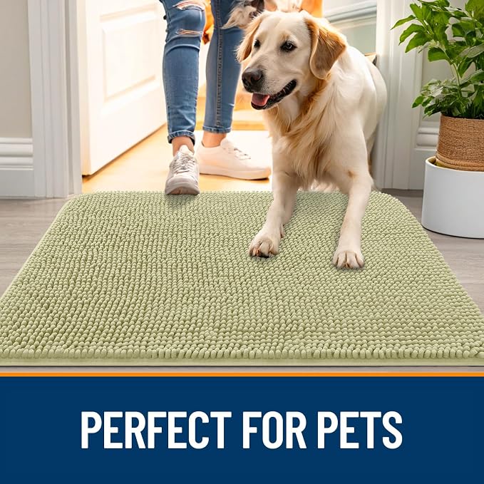 OLANLY Dog Door Mat for Muddy Paws 30x17, Absorbs Moisture and Dirt, Absorbent - Image 6