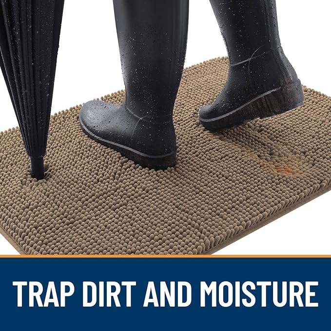 OLANLY Dog Door Mat for Muddy Paws 36x24, Absorbs Moisture and Dirt, Absorbent - Image 2