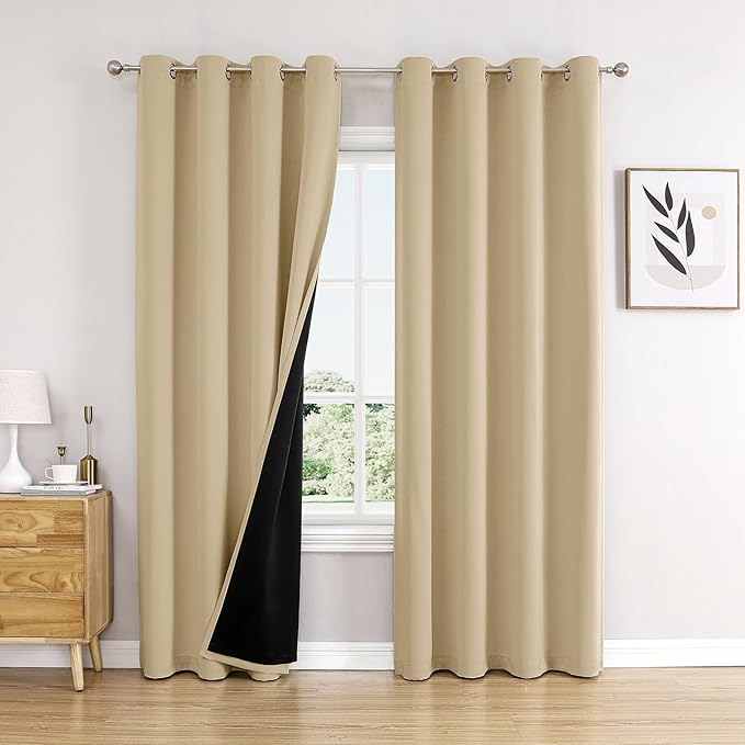 ChrisDowa 100% Blackout Curtains 102 inch Long by ChrisDowa