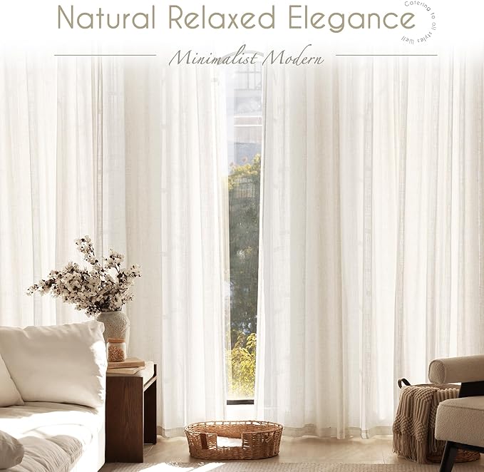 Extra Long 144 inch Curtains Linen Blend - Image 6