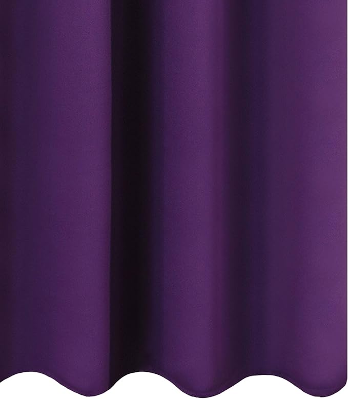 LEMOMO Purple Blackout Curtains 52 x 84 Inch Length/Set of 2 Curtain - Image 9