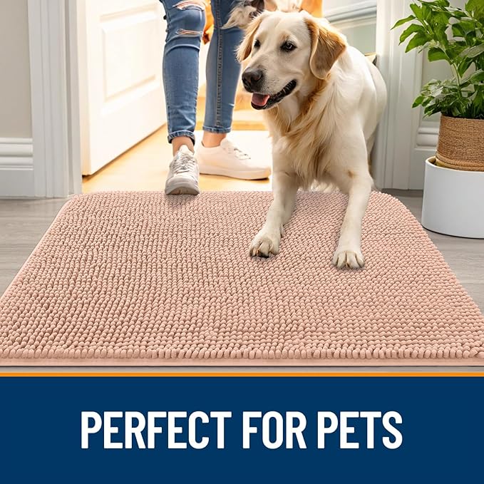 OLANLY Dog Door Mat for Muddy Paws 47x17, Absorbs Moisture and Dirt, Absorbent - Image 6