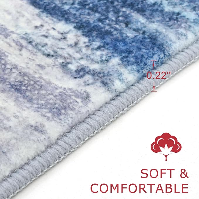 KOZYFLY 4x6 Area Rug Modern Abstract Washable Large Rugs - Image 2