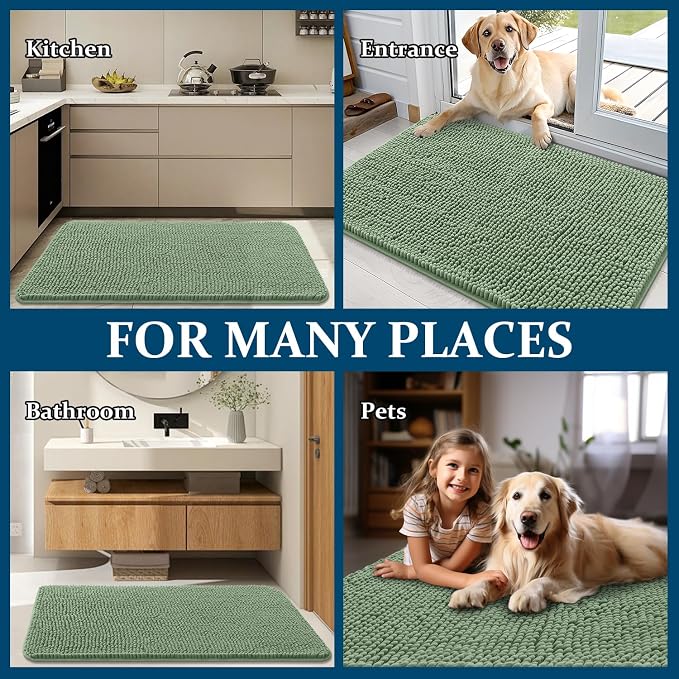 OLANLY Dog Door Mat for Muddy Paws 59x24, Absorbs Moisture and Dirt, Absorbent - Image 8