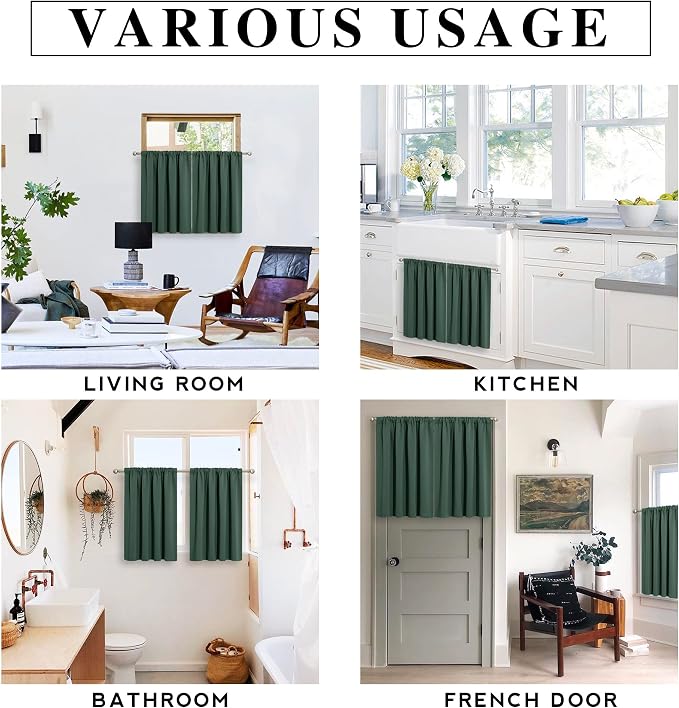 RYB HOME Short Blackout Curtains - Image 7