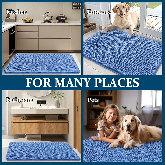 OLANLY Dog Door Mat for Muddy Paws 44x32, Absorbs Moisture and Dirt, Absorbent - Image 8