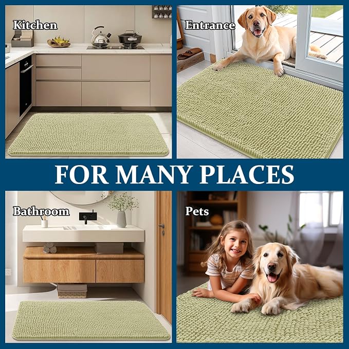 OLANLY Dog Door Mat for Muddy Paws 34x21, Absorbs Moisture and Dirt, Absorbent - Image 8