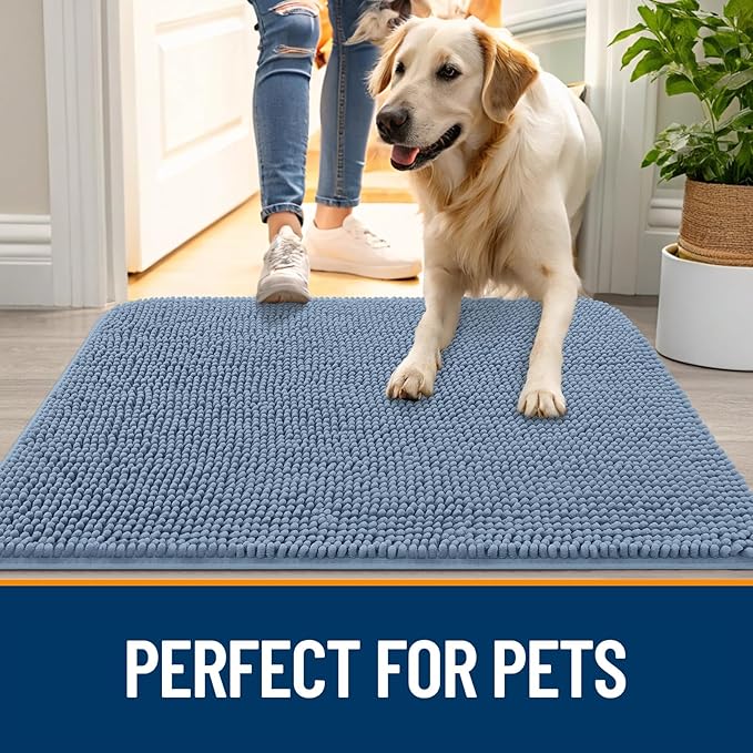 OLANLY Dog Door Mat for Muddy Paws 70x32, Absorbs Moisture and Dirt, Absorbent - Image 6