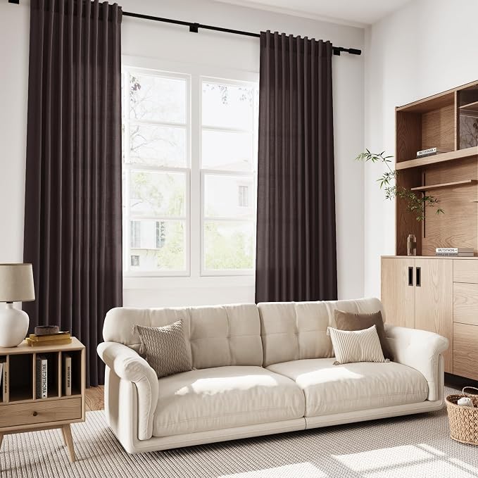 Cocoa Coffee Curtains 63 Inches Long 2 Panel Sets - Image 7