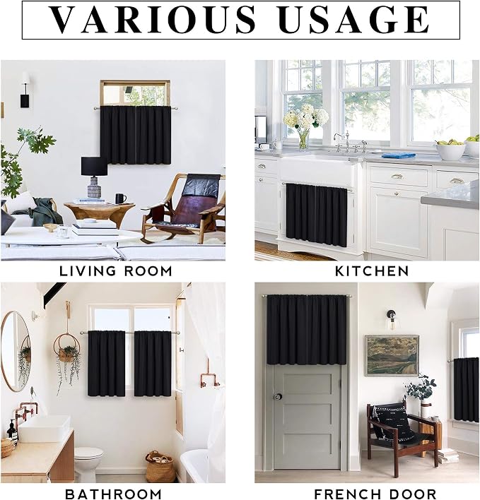 RYB HOME Short Blackout Curtains - Image 6