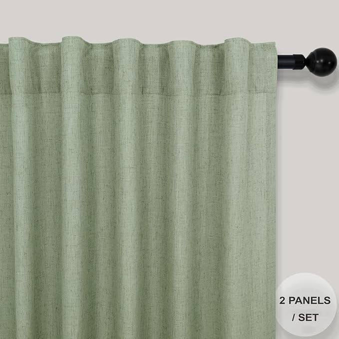 Light Sage Curtains 38 Inch Wide - Image 2