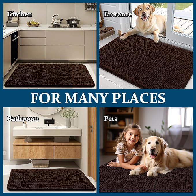 OLANLY Dog Door Mat for Muddy Paws 59x35, Absorbs Moisture and Dirt, Absorbent - Image 8