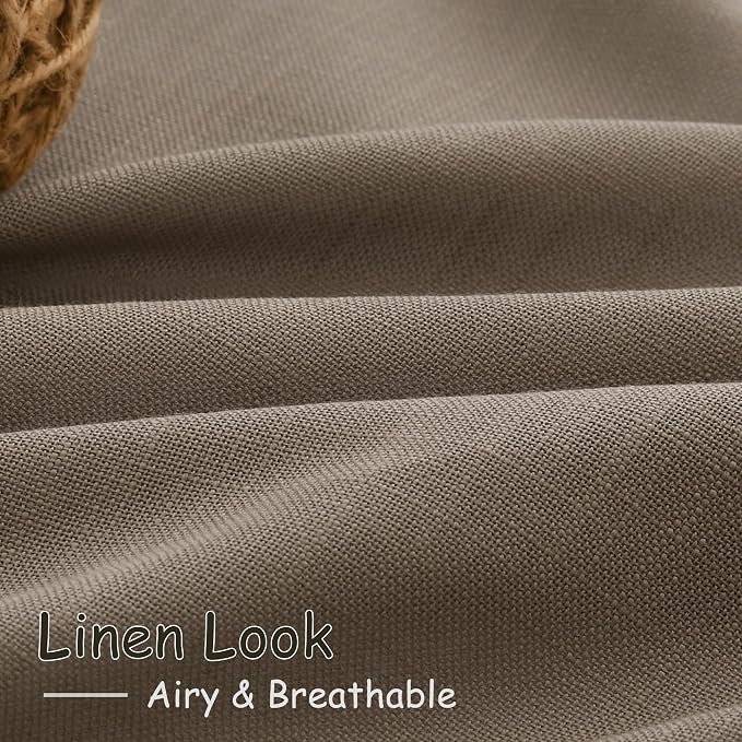Nanspring Dark Taupe Linen Curtains - Image 5