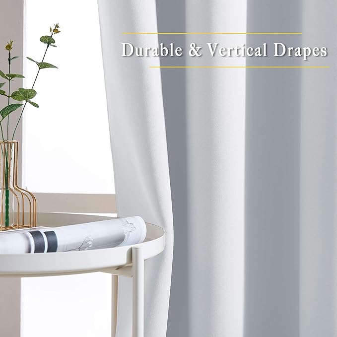 NICETOWN Room Darkening 118 inch Long Curtains, Grommet Thermal Drapes Weighted - Image 5