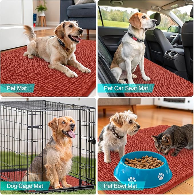 OLANLY Dog Door Mat for Muddy Paws 59x35, Absorbs Moisture and Dirt, Absorbent - Image 7