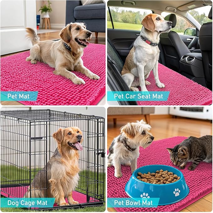 OLANLY Dog Door Mat for Muddy Paws 44x32, Absorbs Moisture and Dirt, Absorbent - Image 7