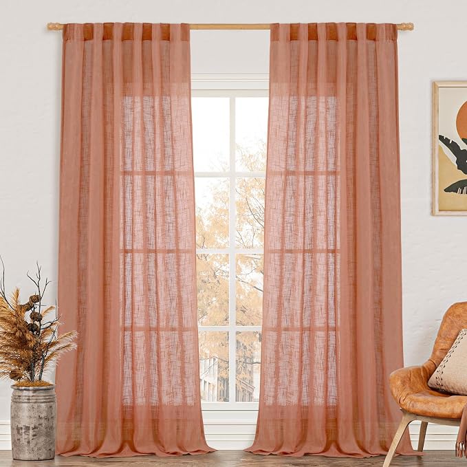 LAMIT Semi Sheer Linen Curtains by LAMIT