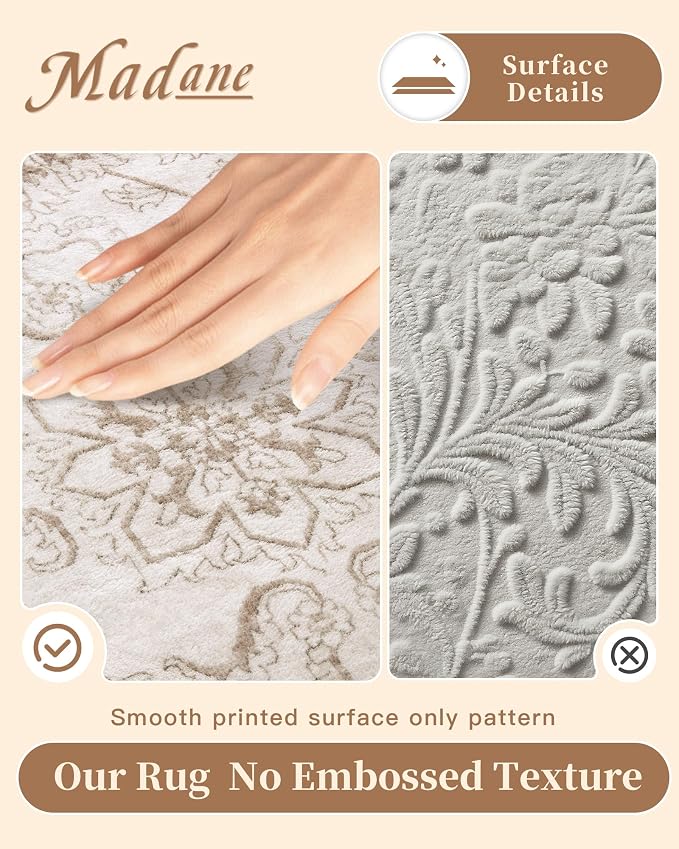 Madane Runner Rug 2x10 for Hallway, Kitchen Non-Slip Runner Rug - Image 4
