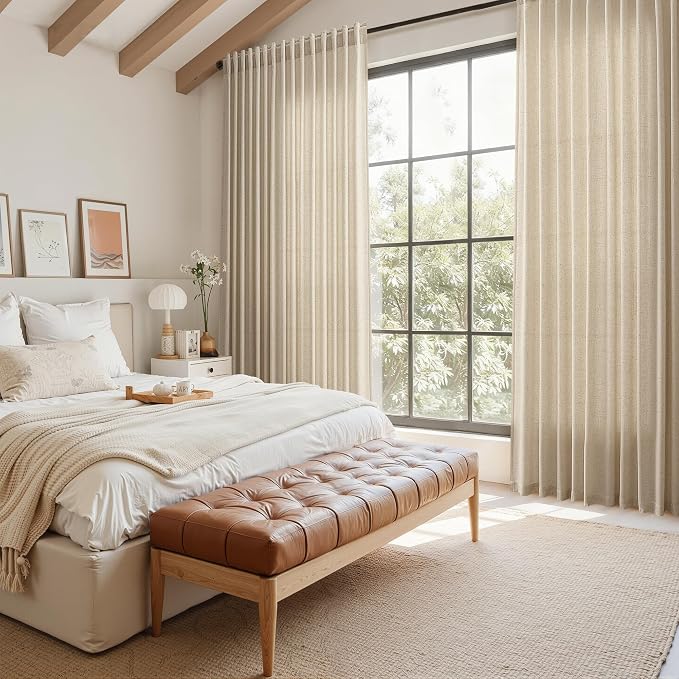 Nanspring Taupe Burlywood Curtains 96 Inches Long - Image 8